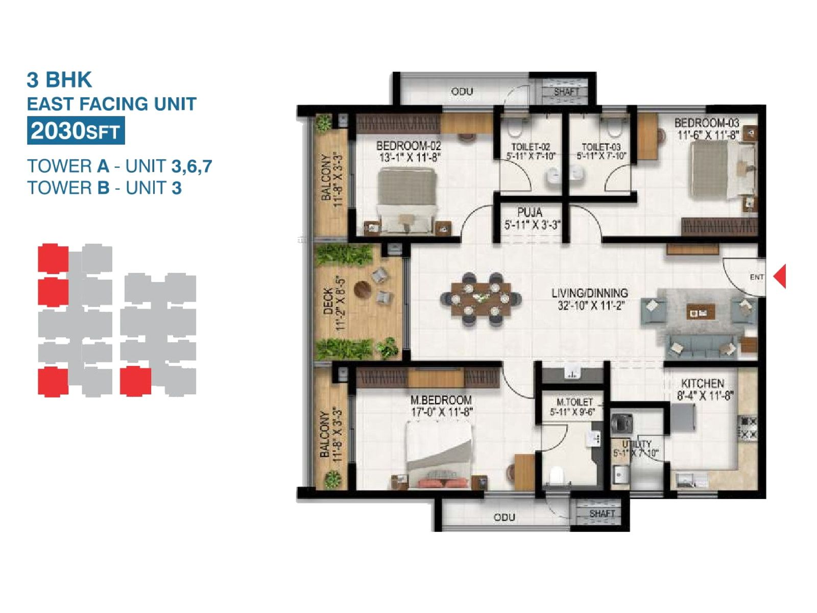 4 BHK Floor Plan